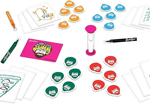 Miniatura 4 de Bob Ross Happy Little Accidents Game, Social Party Game for Friends and Family, 15 Minute Play Time, for 3 to 6 Players, Ages 10 and up