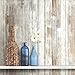 RoomMates RMK9050WP White Distressed Wood Peel and Stick Wallpaper