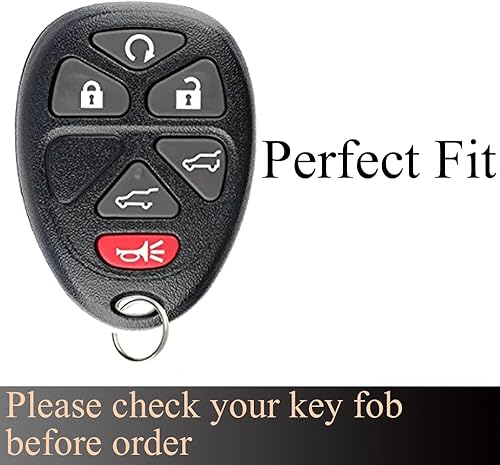 Miniatura 5 de WSAuto Funda para llavero con llavero de metal compatible con Chevy Suburban Tahoe Traverse Buick Enclave Cadillac Escalade GMC Acadia Yukon