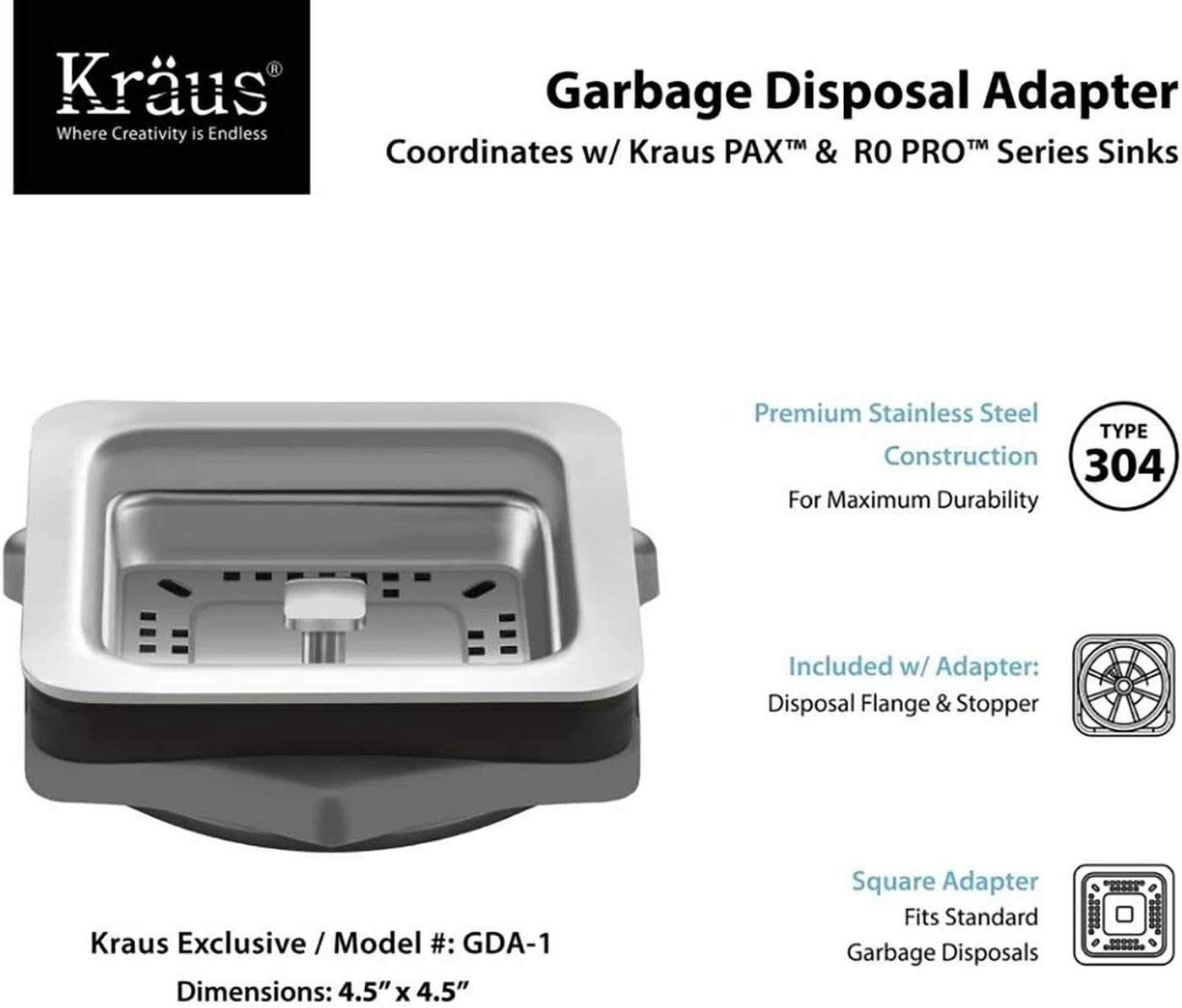 KRAUS Pax Garbage Disposal Adapter