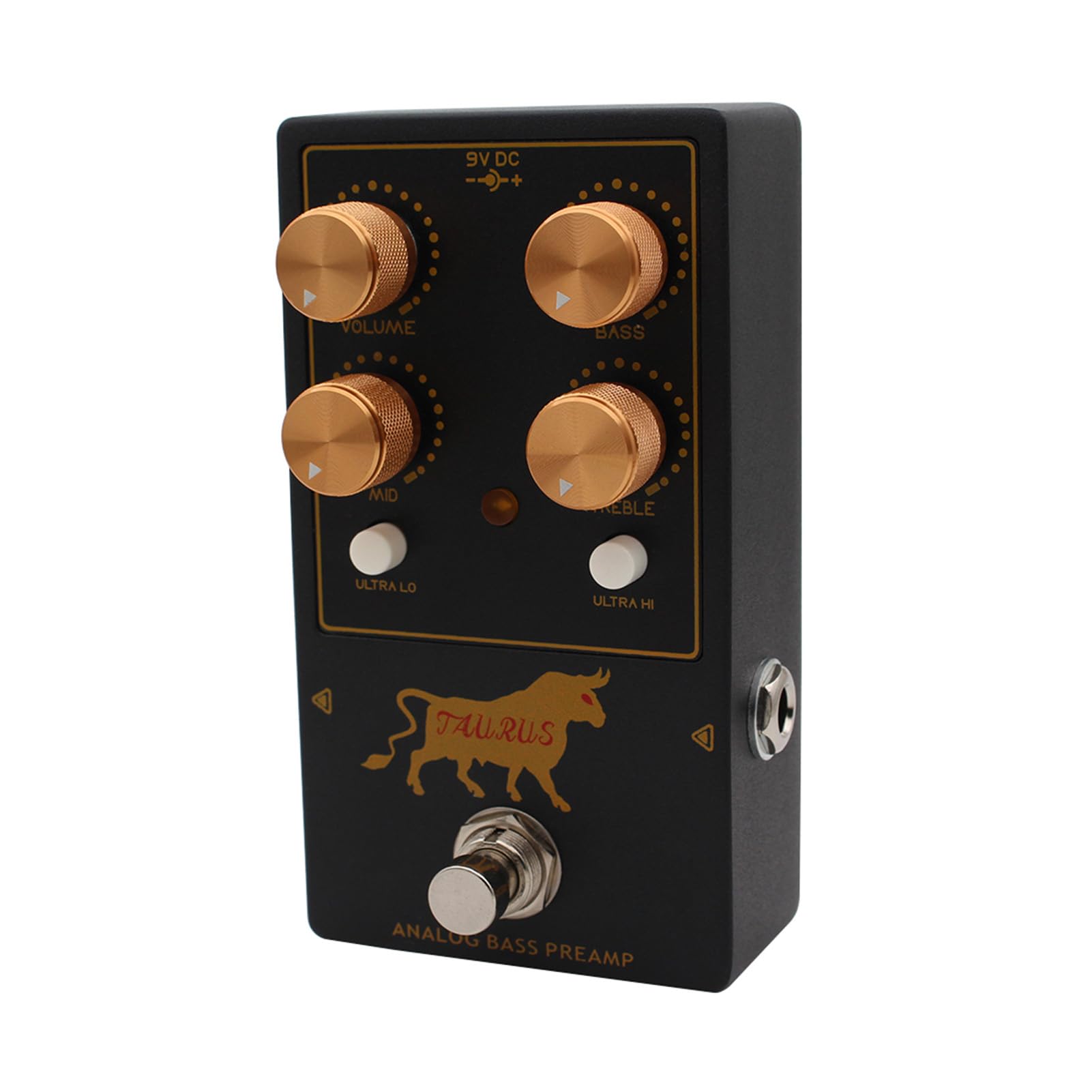 Pedał Przedwzmacniacza Basowego, 3-pasmowy Korektor z Lo/Hi Boost, Analogowy pedał Efektów Gitarowych True Bypass do Gitary Basowej