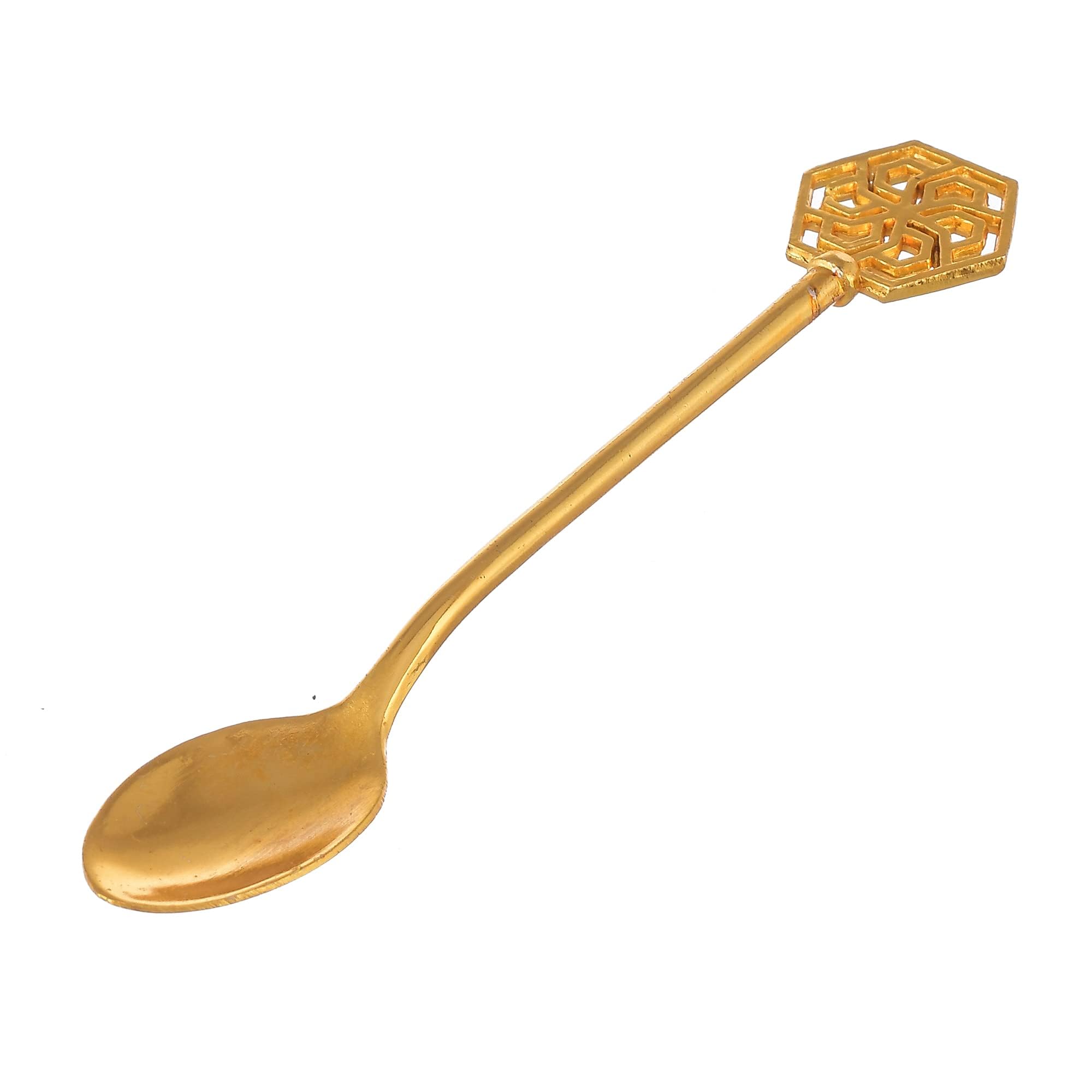 Great Art Metal Swan (Duck) Golden Spoon Stand for Dining Table – 12 Pc Fork and Spoon Set with Stand – Decorative Spoon Rest Showpiece Item for Dining Table (Golden,10 X 5 X 15 cm) 2