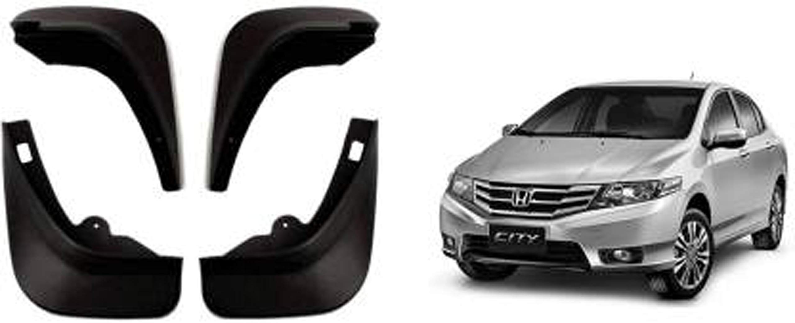 GS Grow n Shine Car O.E Type Mud Flaps Mud Guard for Honda City ivtec 2009-14