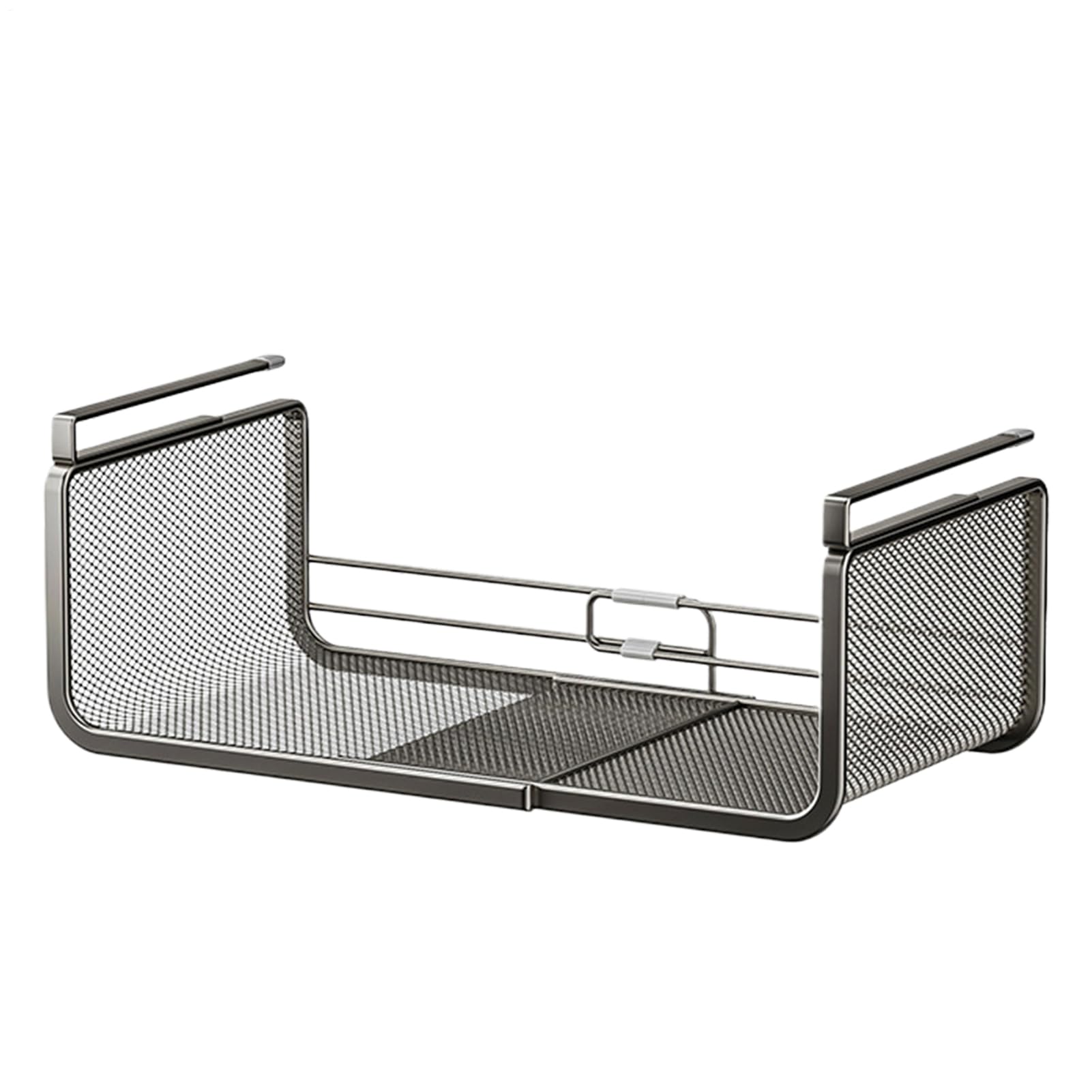 Generico Hängekörbe aus Metall – Aufbewahrungskorb – unter Ablage | erweiterbarer Organizer unter | Multifunktionaler Hängekorb für Schrank, Badezimmer, Küche,