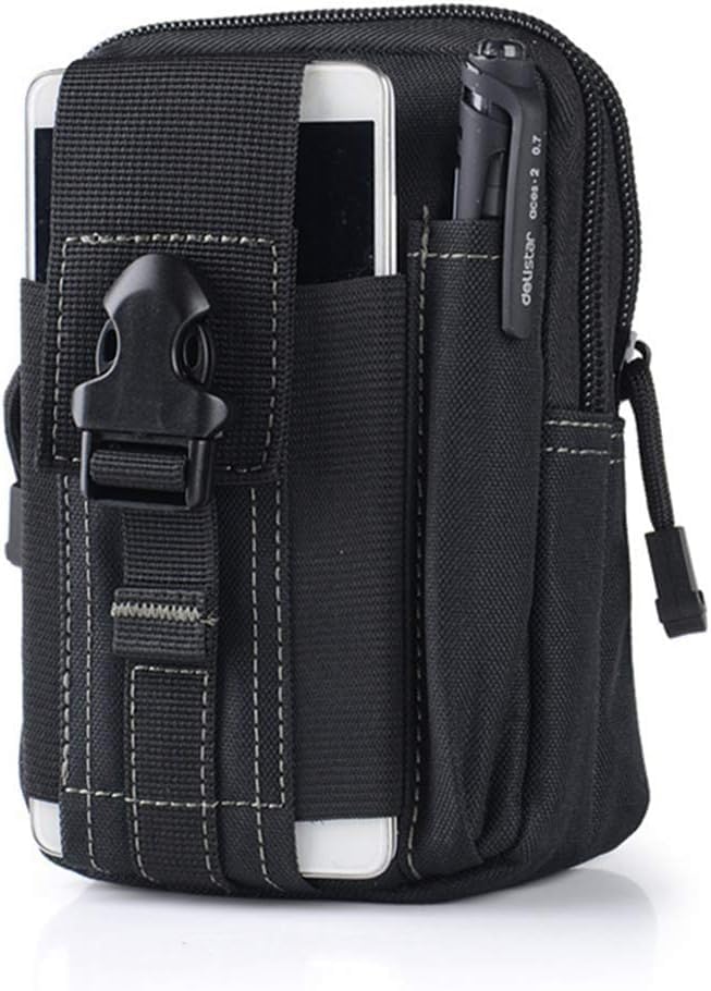 Practical Versatile Belt Bag Molle Waist Bag Tactical Sports Bags Men Wallet Mobile Phone Comfortable Coin Bag with Safety Carabiner-image-12