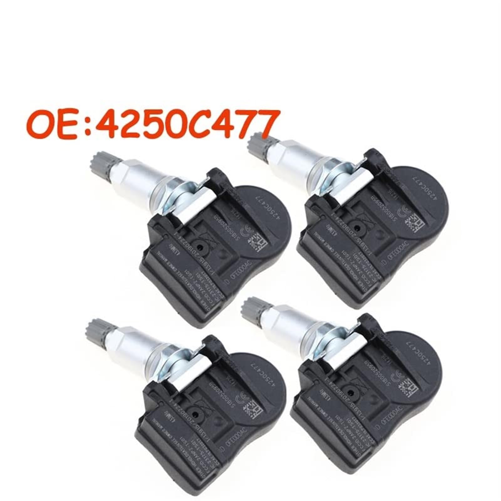 4 szt. 4250C477, dla Citroena, C, ZERO, Peugeota, 4008 IOn, Mitsubishi, ASX L200 Lance Monitor ciśnienia w oponach Akcesoria samochodowe Czujnik monitorowania ciśnienia w oponach samochodu