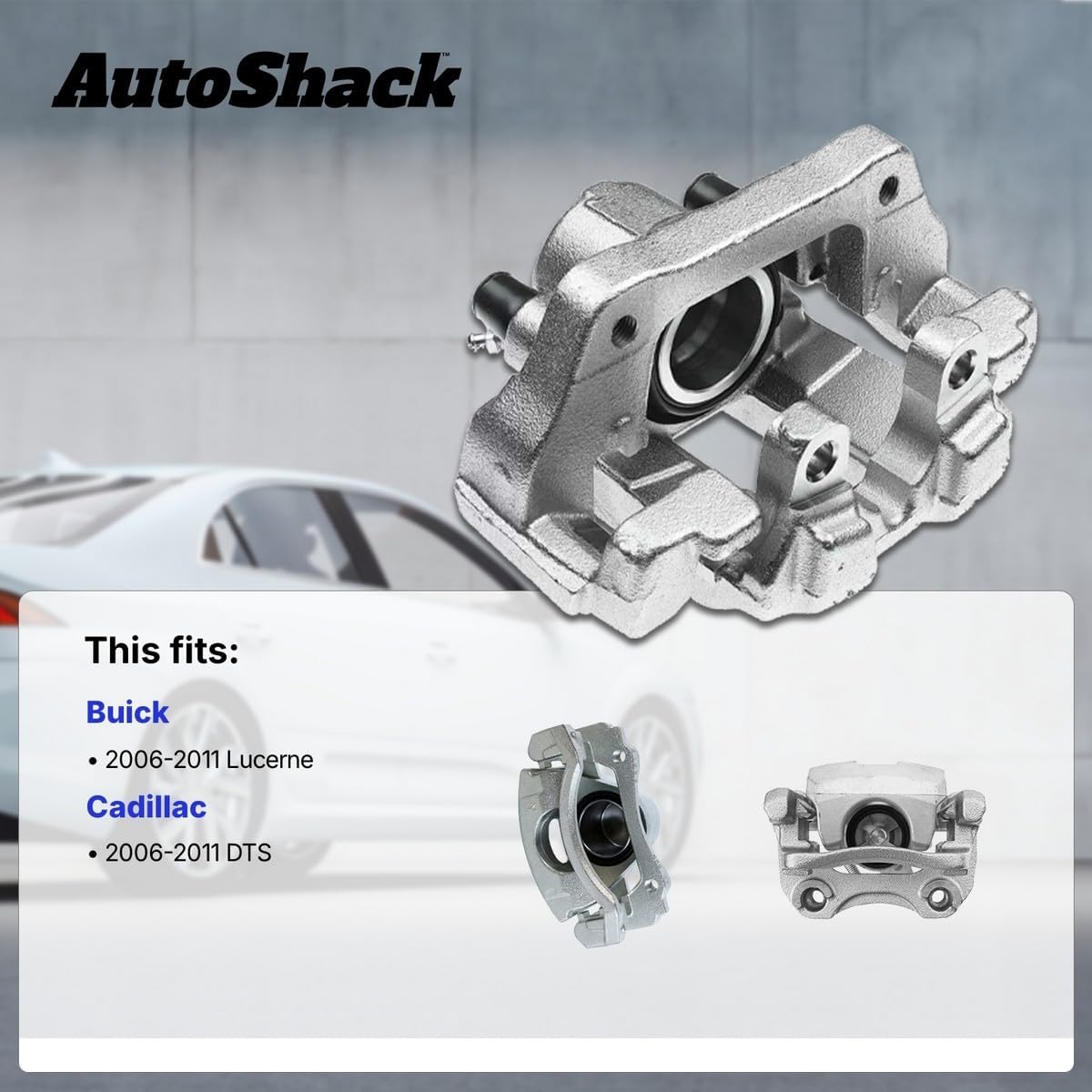 AutoShack Rear Brake Calipers Left & Right Replacement for 2006-2011 Buick Lucerne 2006-2011 Cadillac DTS 2-PC Set