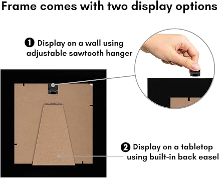 Americanflat 4x4 Picture Frame - Engineered Wood - Black