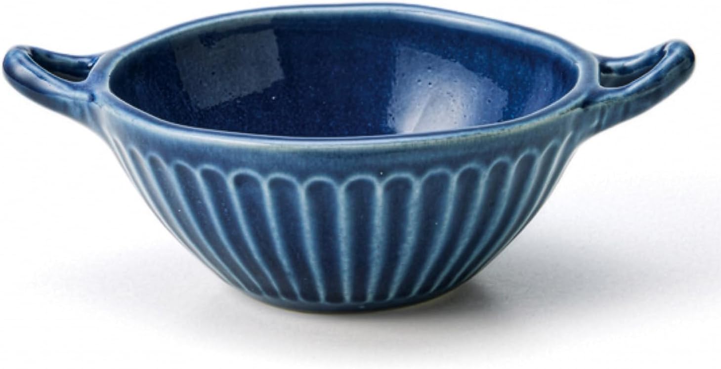 TAMAKI T-974704 Oval Gratin Plate, Navy Gratin Dish, Width 7.7 x Depth 4.1 x Height 2.0 inches (19.5 x 10.5 x 5 cm), 400 ml, 310 g, Oven Safe, Microwave Safe, Household Dishwasher Safe