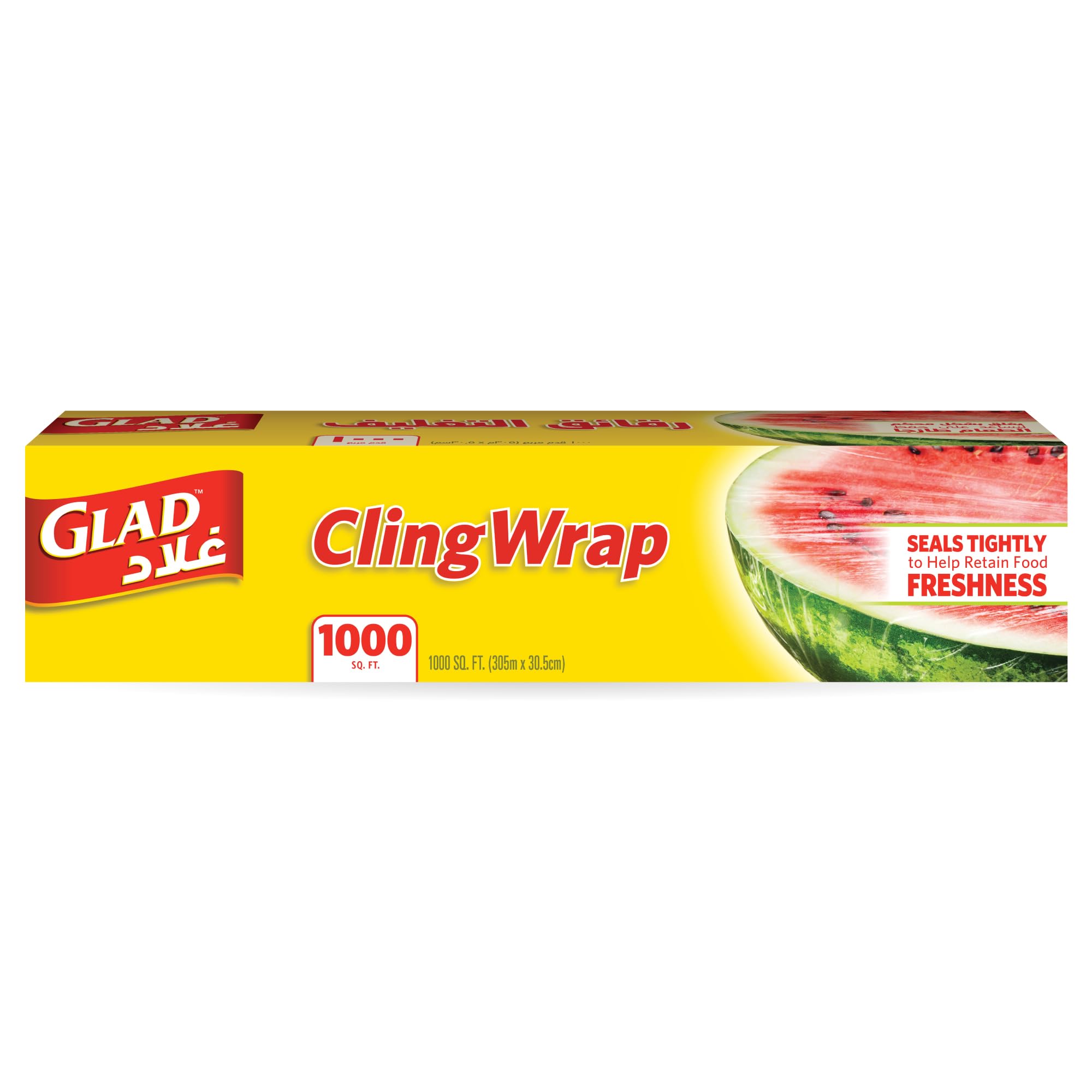 Glad Cling Wrap Clear Plastic Loop 1000 sq. ft. Size 305m x 30.5cm 1pc