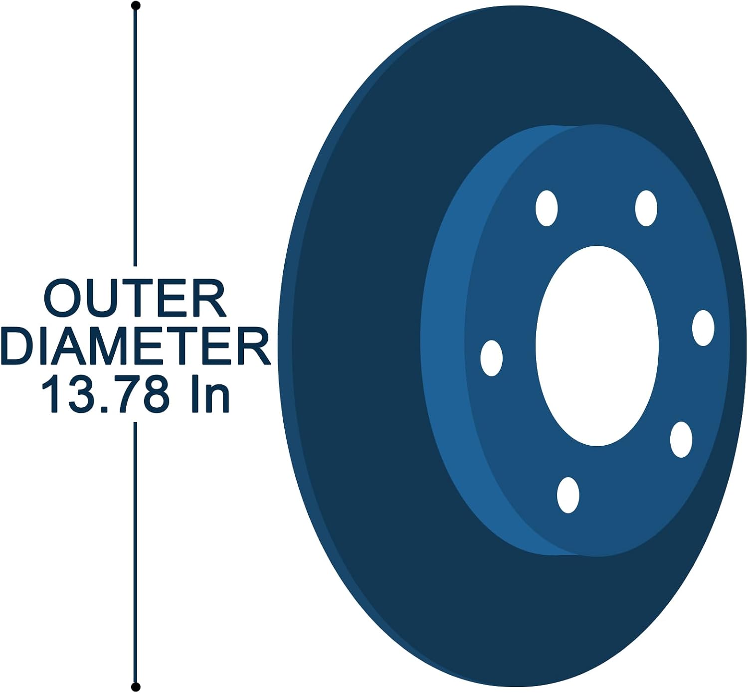 Autoclub 13.78" Front Brake Rotors for 2010 2011 2012 2013 2014 2015 2016 2017 2018 2019 2020 Ford F-150, 2007 2008 2009 2010 2011 2012 2013-2021 Ford Expedition Lincoln Navigator Brakes Replacement