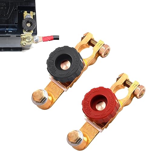 GKmow 2 interruptores de corte de control remoto para automóvil, puerta de interruptor de cobre de 1.18 x 3.7 pulgadas para evitar fugas de