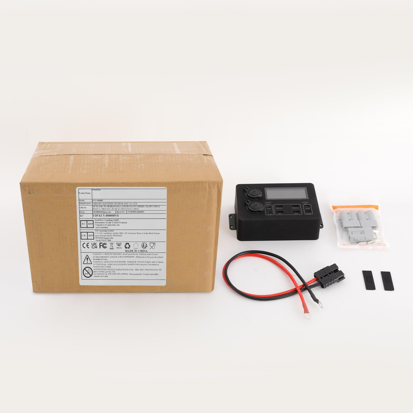 Skrzynka rozdzielcza prądu 12 V do samochodu, łodzi, kampera, skrzynki zasilającej z portem USB i wyjściem typu C DC12 V PD, mini skrzynka rozdzielcza zasilania RV Mini skrzynka zasilająca do kamperów