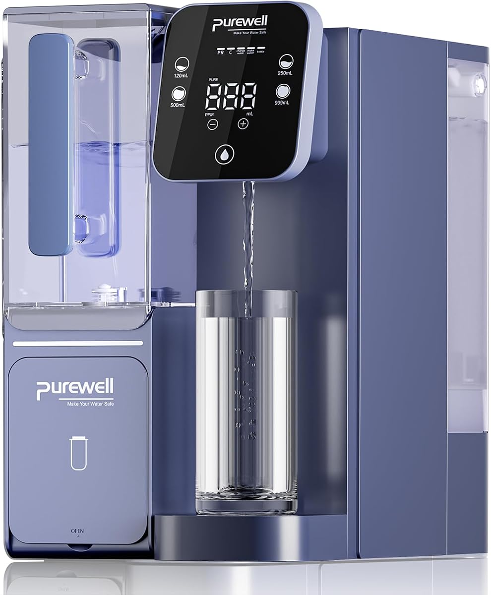 Purewell 4-Stage Alkaline Countertop Reverse Osmosis Water Filter System
