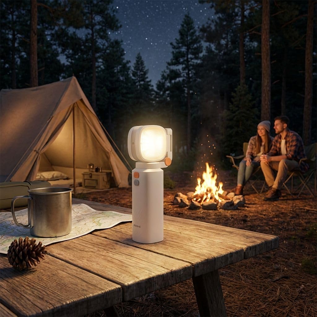 4-in-1 Camping Light Flashlight 2000LM Rechargeable 120H Runtime Adjustable Magnetic Tripod Outdoor Emergency Lantern