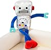 ELAINREN Ultra-Soft Robot Plush Pillow Big Funny Silver Robot Stuffed Toy Gifts23.6'