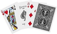 Vista 8 de Bicycle Juego de 4 Mazos de Cartas, Barajas de Tamaño Póquer con Índice Estándar en Rojo y Negro para Póquer, Blackjack, Rummy, Noches de Juego