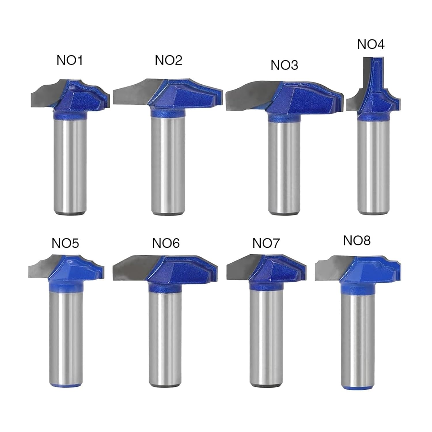 1/8 Pc 12mm Shank Woodworking Door Frame Router Bits for Wood Carbide Lassical Cabinet Engraving Milling Cutte ,128