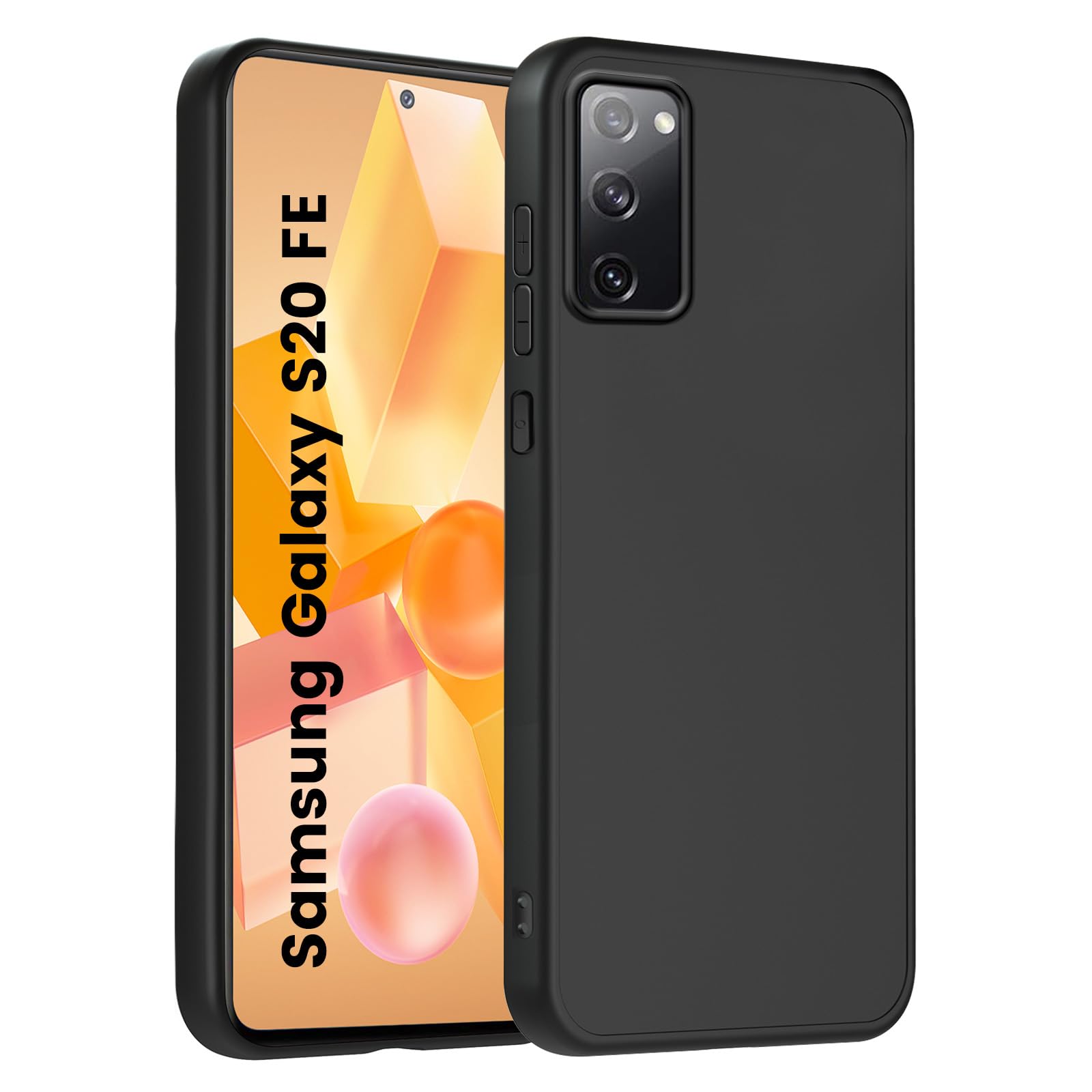 HuwaiH Handyhülle für Samsung Galaxy S20 FE Hülle, Anti-Schock, Antikratzer, Anti-Rutsch Schutzhülle, Unterstützt kabelloses Laden, Anti-Fingerabdruck Case für S20 FE(Schwarz)