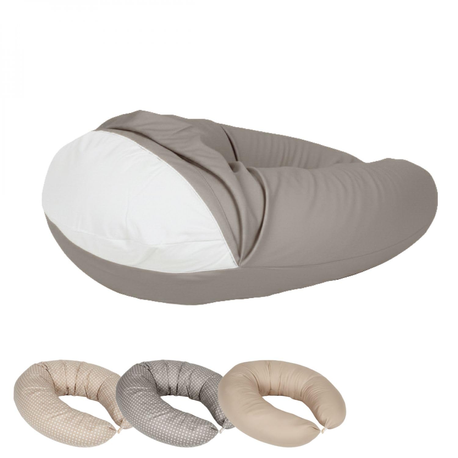 Monsieur Bébé - Housse pour Coussin de Grossesse, maternité et d'allaitement - 100% Coton - 170 cm - Plusieurs Coloris