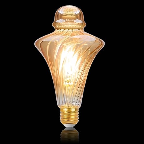 MIDETER Bombillas LED decorativas vintage de 40 W, bombilla Edison de filamento LED de 4 W, luces cálidas de gran tamaño de 2700 K, base de lámpara