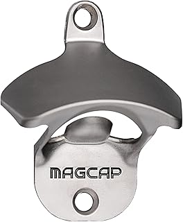 Wall Mounted Bottle Opener That Catches Bottle Caps