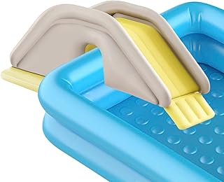 Water Slide - Two-Way PVC Swimming Pool Slide,Outdoor Center Pool Equipment for Kids and Adults Backyard Waterpark Fun