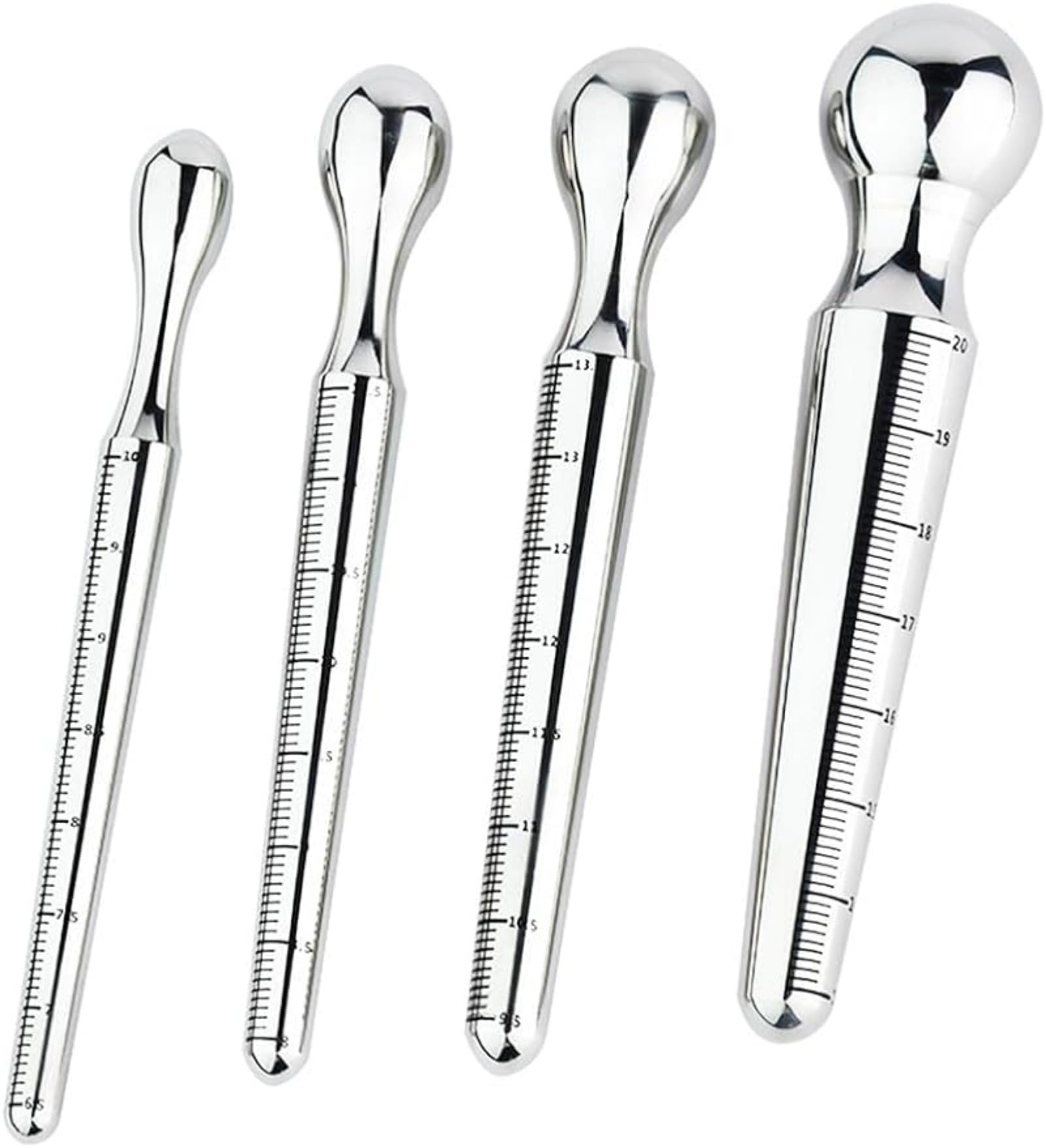 Dilatatore uretrale in acciaio inossidabile - plug per pene per giocattoli sessuali SM - sonda e stimolatore uretrale - catetere uretrale per il massaggio prostatico negli uomini(S)