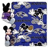 Northwest NFL Baltimore Ravens Unisex-Adult Character Hugger Pillow & Fleece Throw Blanket Set, 40