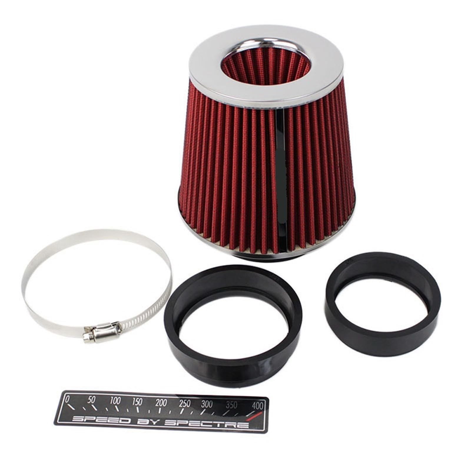 Wlot zimnego powietrza 76mm 89mm 102mm Filtr powietrza wlotowego Uniwersalny wyścigowy 3 cale 3,5 cala 4 cale Flow Sport Power Wlot powietrza filtr powietrza z adapterem(Long)