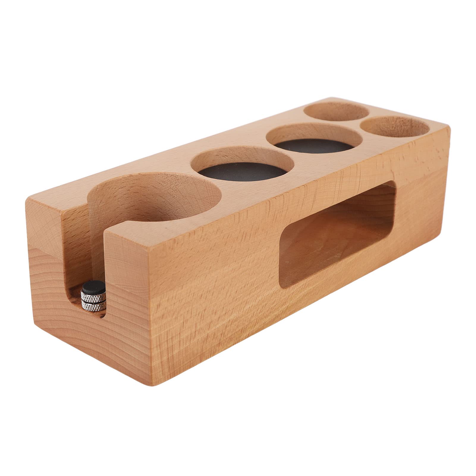 Soporte para Tamper De Café, Soporte De Madera A Prueba De Filtro De Café, Soporte De Madera para Tapete A Prueba De Café Adecuado para El Hogar, Cafetería, Restaurante, (51mm 5 Hole)