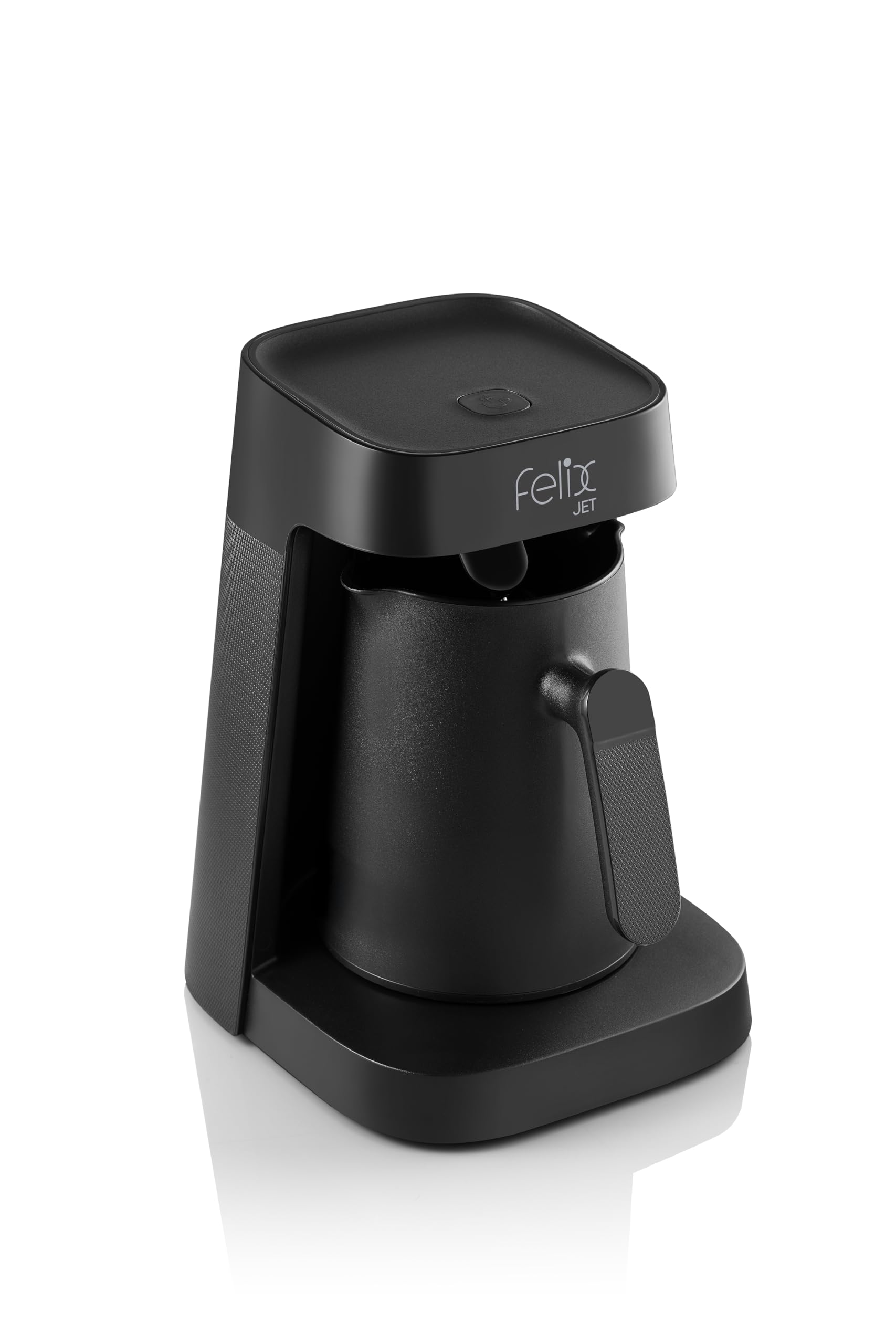 Arzum Felix Jet - Macchina da caffè turca completamente automatica, con capacità di 1-5 tazze, prevenzione di fuoriuscite e beccuccio su entrambi i lati