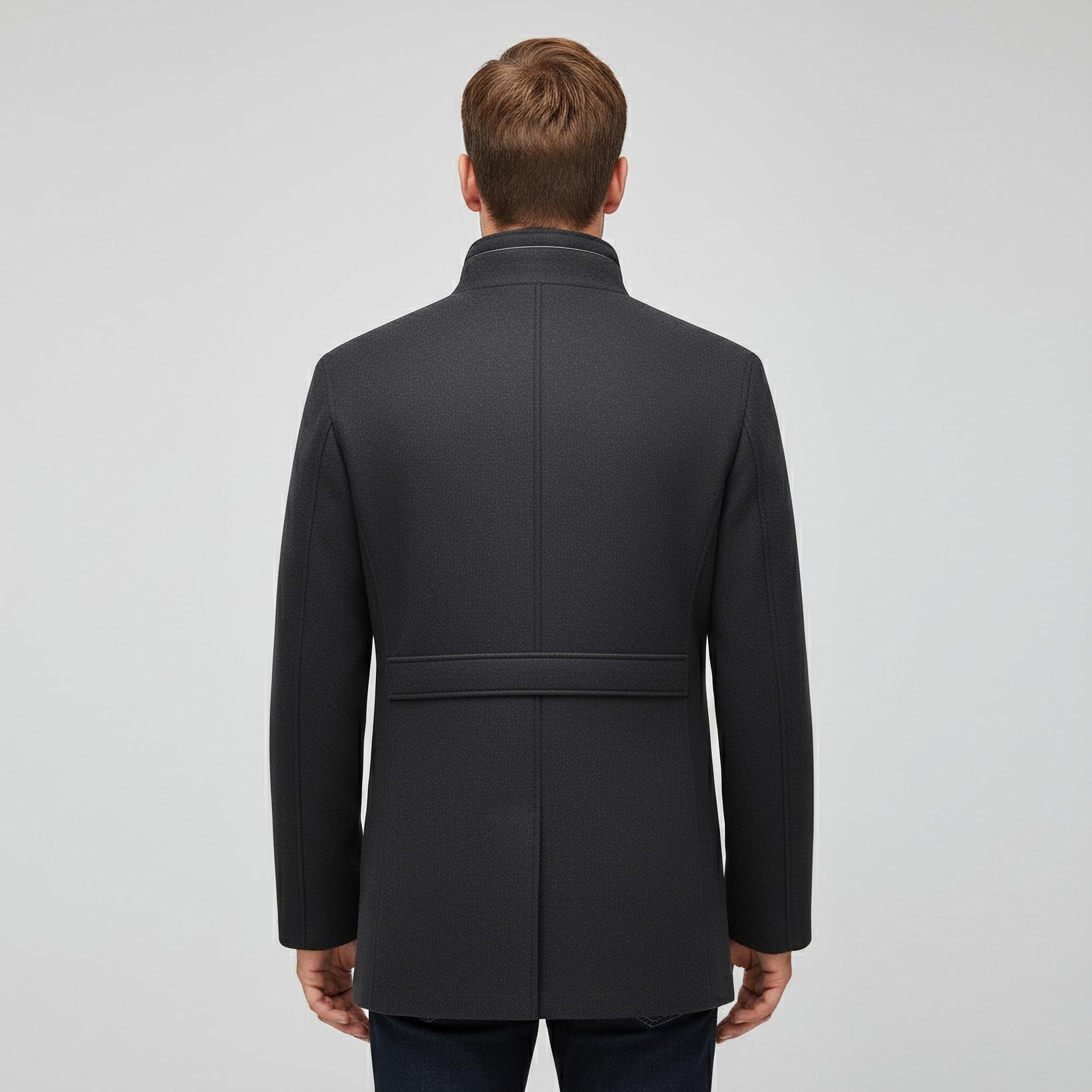 MODFUL Cappotto invernale da uomo in lana di media lunghezza | Peacoat, Slim Fit, per il lavoro