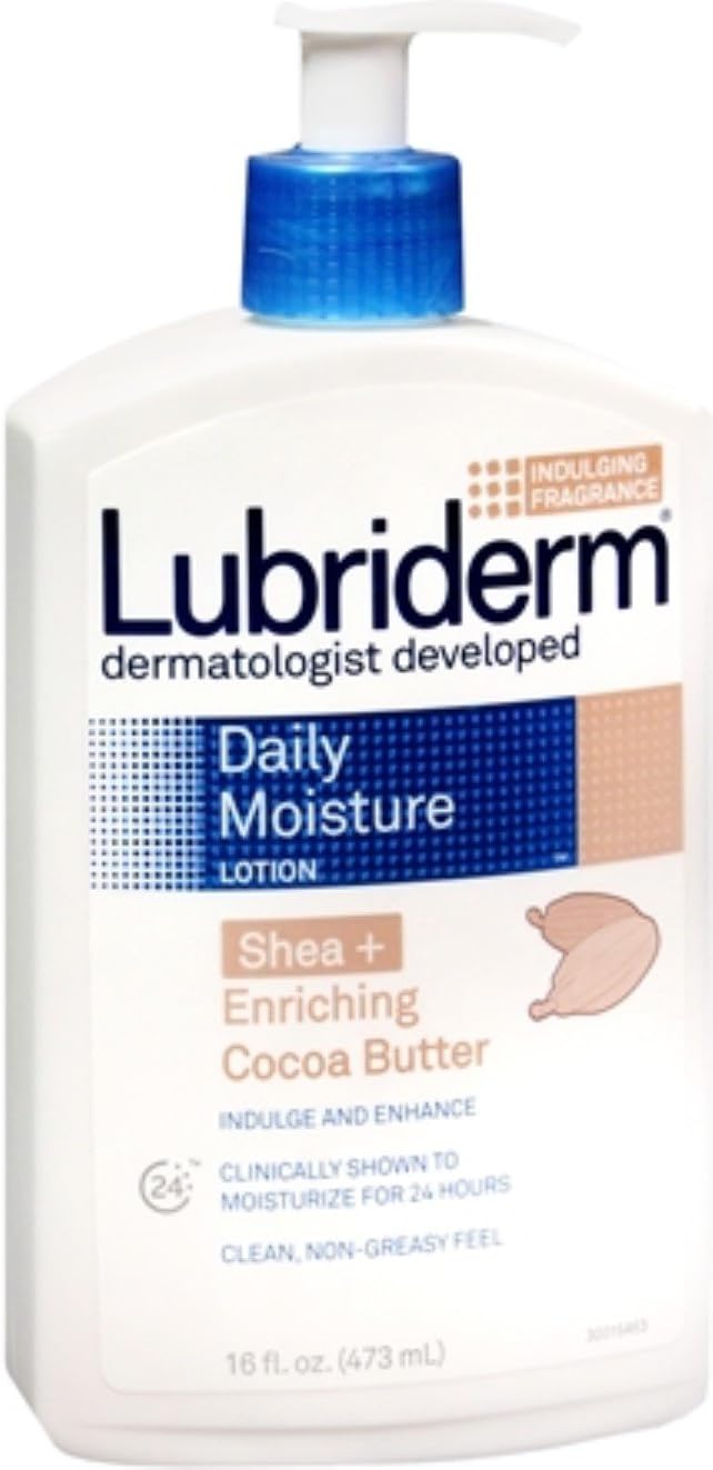 Lubriderm Daily nourishing radiance lotion, Shea and Cocoa Butter 16 oz