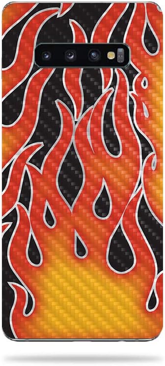 MightySkins Carbon Fiber Skin for Samsung Galaxy S10 Plus - Hard Wired | Protective, Durable Textured Carbon Fiber Finish | Easy to Apply, Remove, and Change Styles | Made In The USA