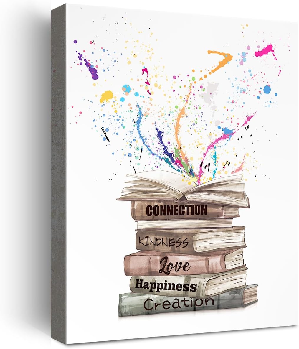 Book Quote Wall Art Decor,Inspirational Book Quote Art