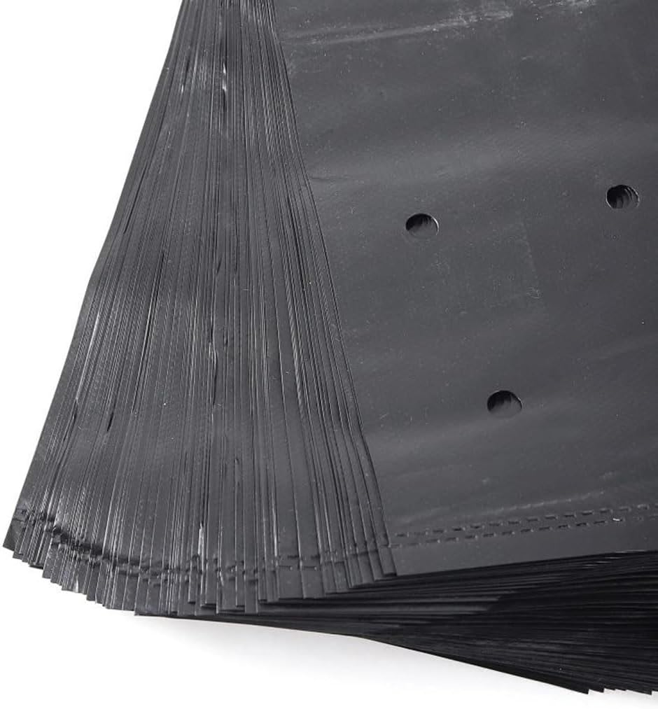 100Pcs Thicken Plant Grow Bags Seedling Pots Eco-Friendly Garden with Breathable Holes Black Planting Bags PE Nursery Bags(20X30-100PCS)