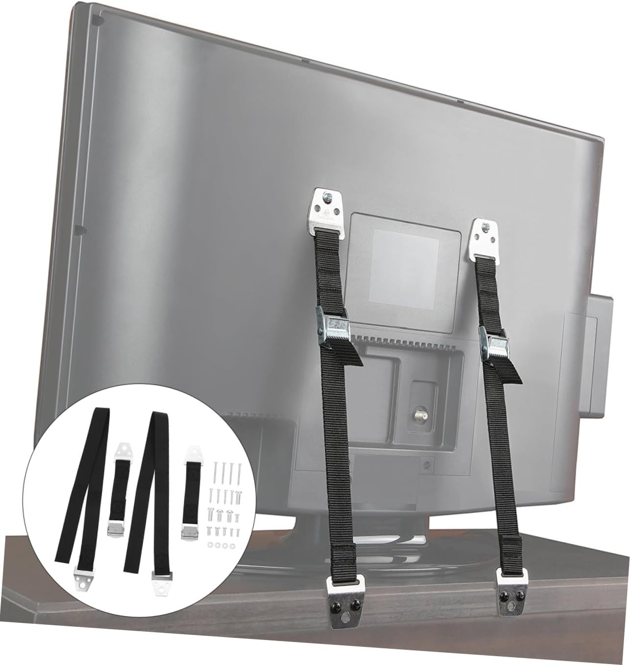 Toddmomy 2pcs No Drill Furniture Anchor Tv Anchor Straps Boy Girl Proofing Straps Heavy Duty
