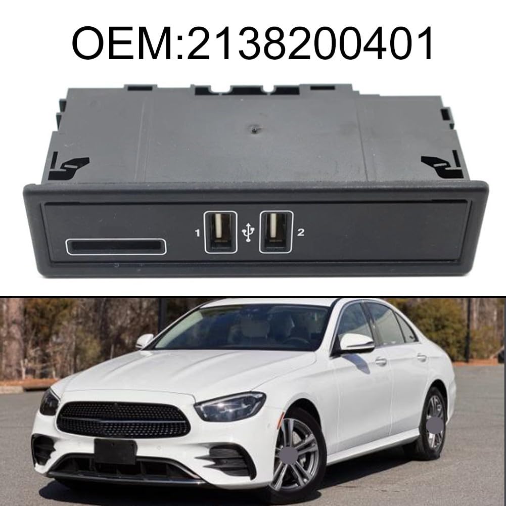 Adattatore USB per ami 2138200401 per Mercedes C E per classe USB | Plug and Play, compatibilità OEM, connessione stabile, ABS nero, facile da installare