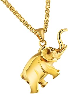 GYJUN Pendente animale elefante argento collana & gioielli orecchini Set Fan Shop