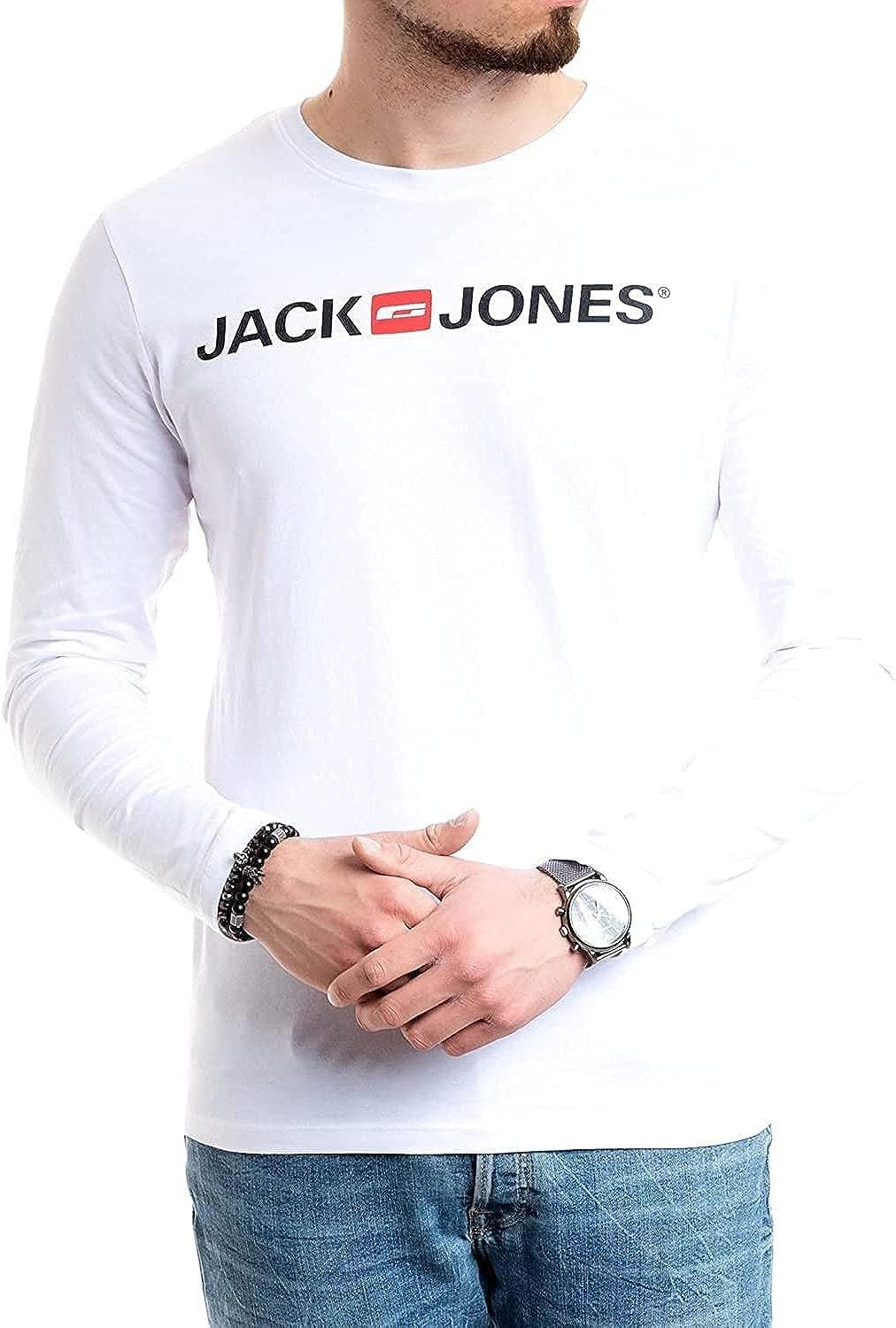 Jack & Jones Herren Langarmshirt aus Baumwolle – Longsleeve Männer – T-Shirt mit Langen Ärmeln aus Baumwolle - einzeln und Multipack