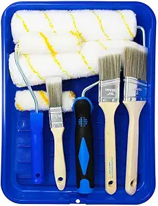 Pro Grade Paint Roller Cover Set,Wall Painting Roller Naps for Professional or Home Owners with All Paints and Stains. Paint Roller Covers are for House or Commercial Use. (10 Piece Set)