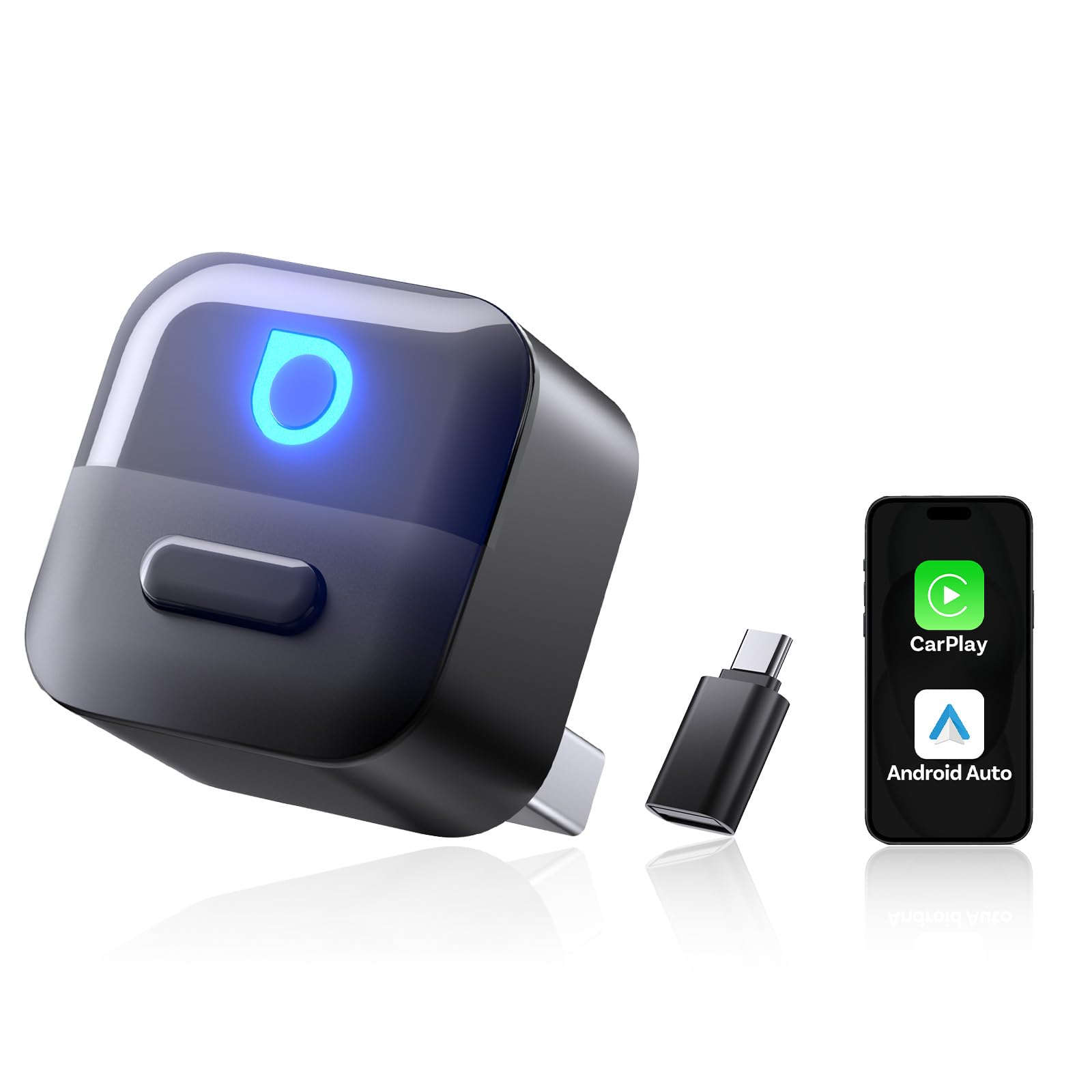 Ottocast Mini Slim 2025 Upgraded, 2-in-1 Wireless CarPlay