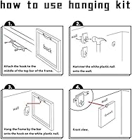 Vista 8 de Canvas Wall Art Print Bathroom Wall Art Decor- Happy Valentine's Day Romantic Rose Dream Shining Starlight Love Heart Artwork Canvas Prints