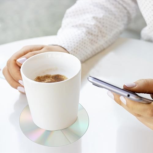 Miniatura 5 de 25 posavasos de disco, retro, novedosos posavasos de disquete de los años 90, suministros creativos con temática de CD para fiestas, bares, regalos