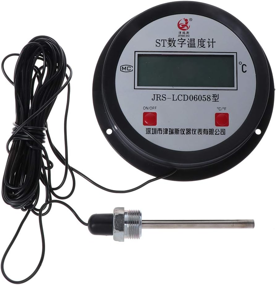Industrial Boiler Electronic Thermometer Digital Thermometer Water Temperature Sensor Detector Gauge 10M Wire with Probe Temperature Measuring Instrument