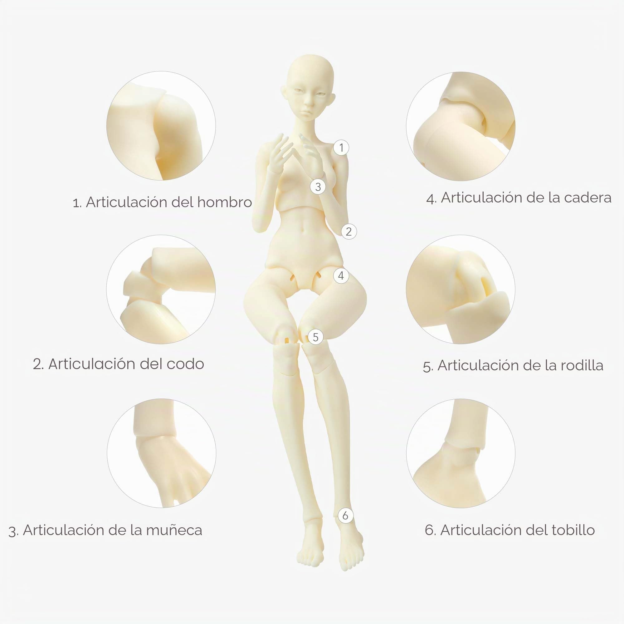 Phrozen Resina BJD para Impresión 3D, Acabado Mate Liso y Resistente al Desgaste para Muñecas y Figuras Articuladas, Fotopolímero de Curado UV 405 nm para Impresoras LCD/DLP/MSLA, Marfil, 1 kg
