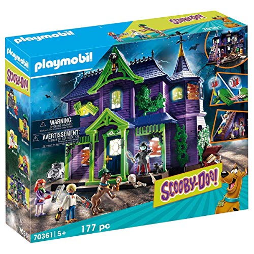 PLAYMOBIL Scooby DOO 70361 Aventura en la Mansión Misteriosa, con Efectos de Luz y Sonido, A Partir de 5 Años
