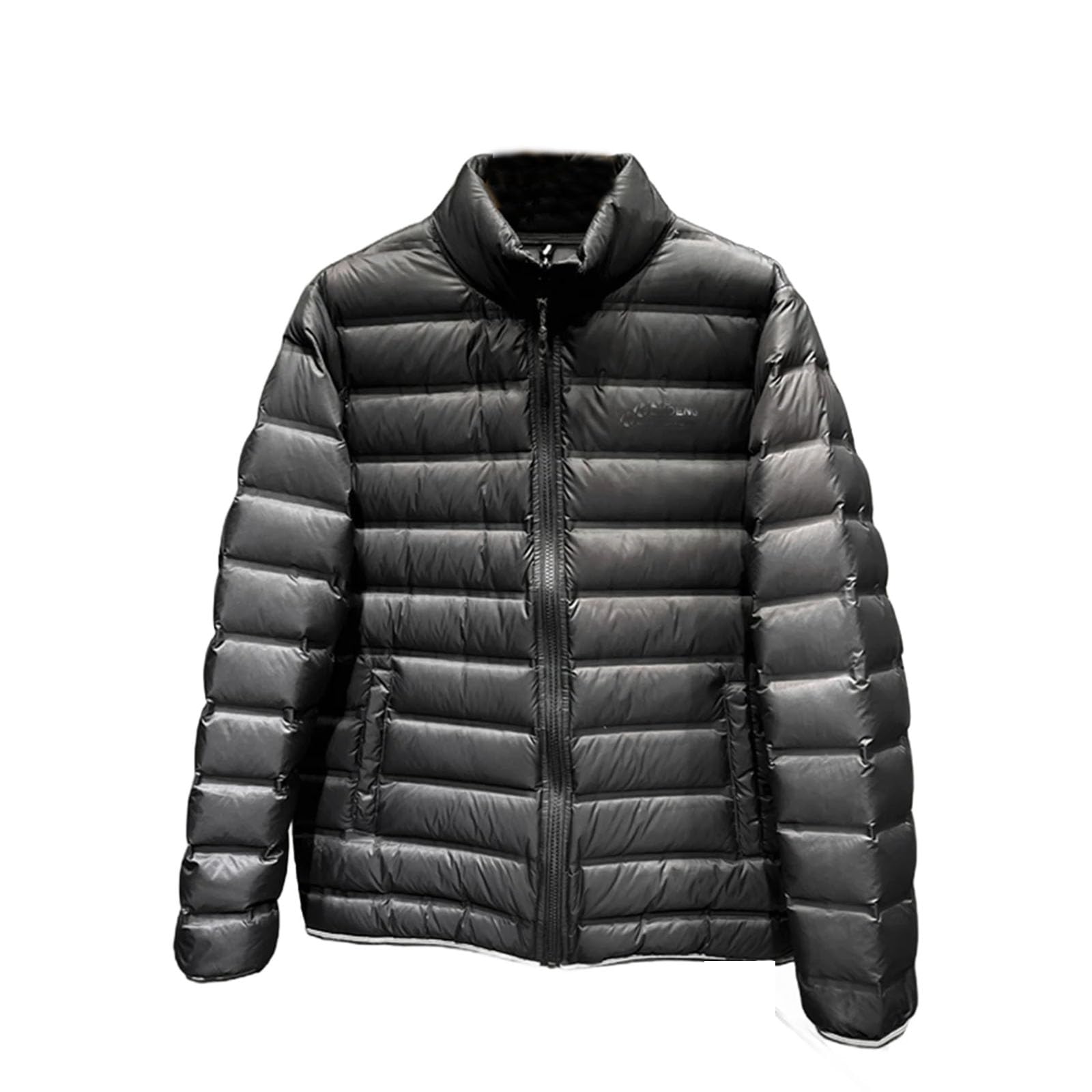 Doudoune noire pour homme grande taille en coupe ample classique