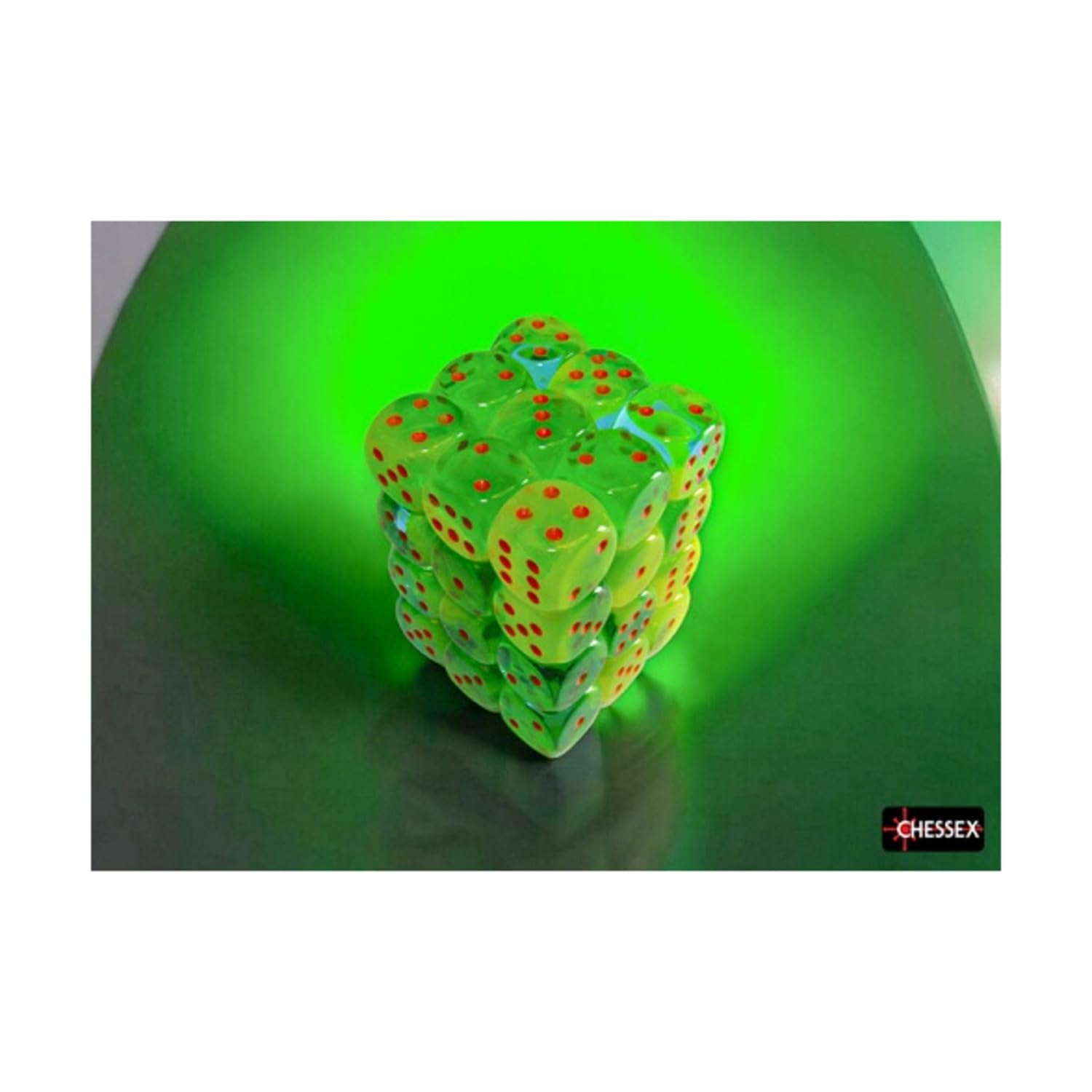 Amazon.com: Plasma Green and Teal Gemini Luminary Dice with Orange